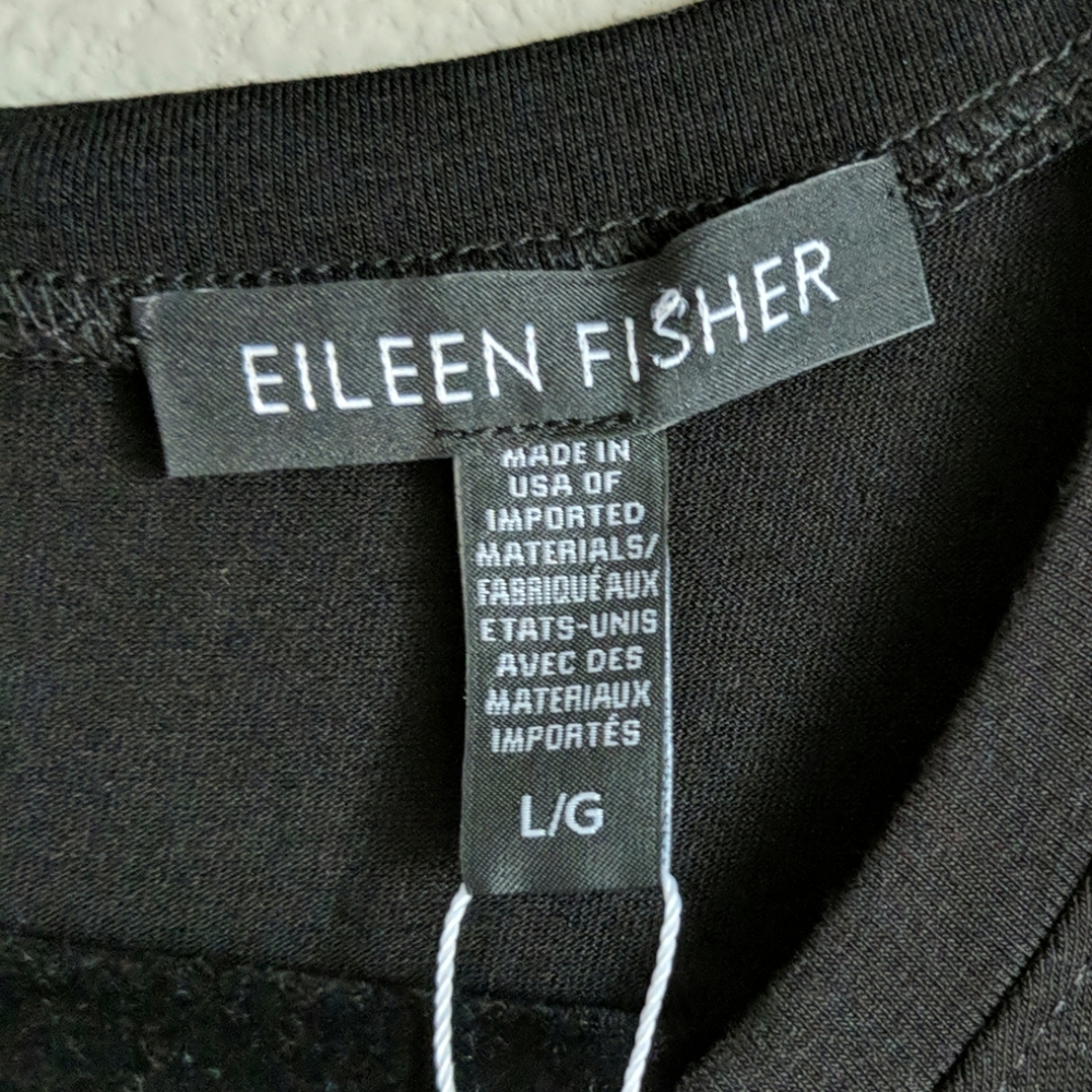 Eileen Fisher Black Short-Sleeve Jumpsuit - Picture 3 of 5